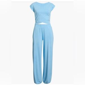 NWT Free People Hot Shot Crossover Set Denim Blue Small